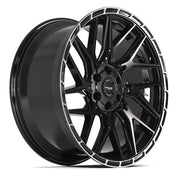 22x10 4PS28 Gloss Black Brushed with Tinted Clear - 6x135 + 6x139.7 +0ET