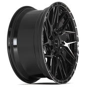 22x10 4PS28 Gloss Black Brushed with Tinted Clear - 6x135 + 6x139.7 +0ET