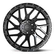 Set(4) 22x10 4PS28 Gloss Black Brushed with Tinted Clear - 6x135 &amp; 6x139.7 +24ET with 33x12.50r22 Sailun TerraMax RT Tires &amp; TPMS