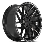 22x10 4PS28 Gloss Black Brushed with Tinted Clear - 6x135 + 6x139.7 +24ET