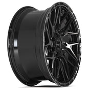 22x10 4PS28 Gloss Black Brushed with Tinted Clear - 6x135 + 6x139.7 +24ET