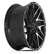 24x10 4PS28 Gloss Black Brushed with Tinted Clear - 6x135 + 6x139.7 +24ET