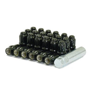 24 Black 12x1.5mm Extended Thread Spline Lug KIT