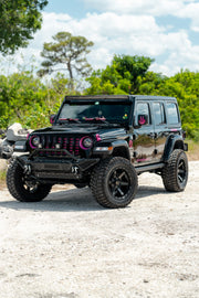 Set(5) 20x10 4P63 Gloss Black Brushed with Tinted Clear - 5x127 &amp; 5x139.7 -18ET
