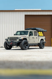 Set(5) 22x10 4P63 Gloss Black Brushed with Tinted Clear - 5x127 &amp; 5x139.7 -18ET with 285/45r22 Goodyear Eagle Sport Tires &amp; TPMS