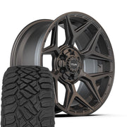 Set(4) 20x9 4P06 Satin Black - 6x135 &amp; 6x139.7 +0ET with 275/55r20 Sailun TerraMax RT Tires