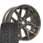 Set(4) 22x10 4P40 Satin Bronze - 6x135 &amp; 6x139.7 -18ET with 285/45r22 Ironman iMove GEN 2 SUV Tires