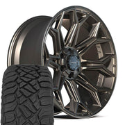 Set(4) 22x10 4P83 Satin Bronze - 6x135 &amp; 6x139.7 -18ET with 285/45r22 Sailun TerraMax RT Tires