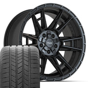 Set(5) 20x9 4PS20 Satin Black - 5x127 &amp; 5x139.7 -6ET with 275/55r20 Goodyear Eagle LS2 Tires