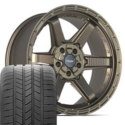 Set(5) 20x9 4PS63 Satin Bronze - 5x127 &amp; 5x139.7 -6ET with 275/55r20 Goodyear Eagle LS2 Tires