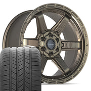 Set(4) 20x9 4PS63 Satin Bronze - 6x135 &amp; 6x139.7 -6ET with 275/55r20 Goodyear Eagle LS2 Tires