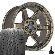 Set(5) 20x9 4PS63 Satin Bronze - 5x127 &amp; 5x139.7 -6ET with 275/55r20 Goodyear Eagle LS2 Tires &amp; TPMS