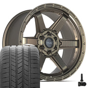 Set(4) 20x9 4PS63 Satin Bronze - 6x135 &amp; 6x139.7 -6ET with 275/55r20 Goodyear Eagle LS2 Tires &amp; TPMS