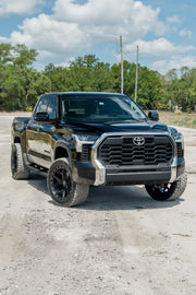 Set(5) 22x10 4P55 Gloss Black Brushed with Tinted Clear - 5x127 &amp; 5x139.7 -18ET with 285/45r22 TBB TS-37 AT Tires