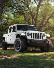 Set(4) 20x9 4P80R Gloss Black Brushed with Tinted Clear - 5x127 &amp; 5x139.7 +0ET with 275/55r20 Sailun TerraMax RT Tires