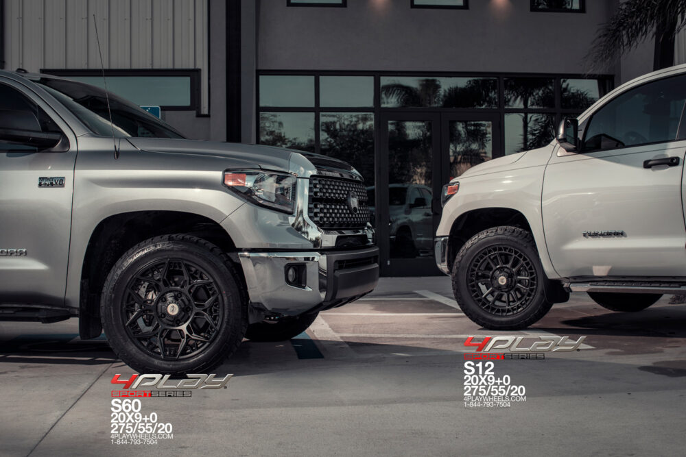 Off Road Wheels for White Toyota Tundra