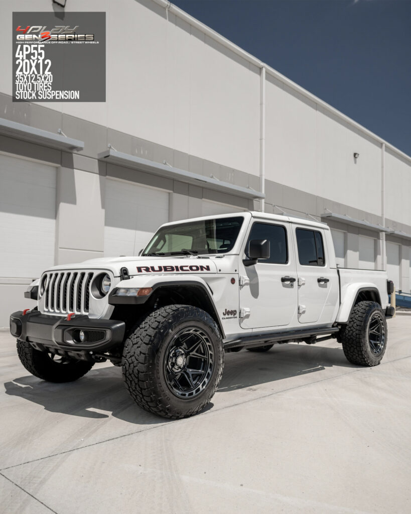 Jeep Gladiator with 20×12 Wheels 4P55 Gen 3 and 35×12.5×20 Tires