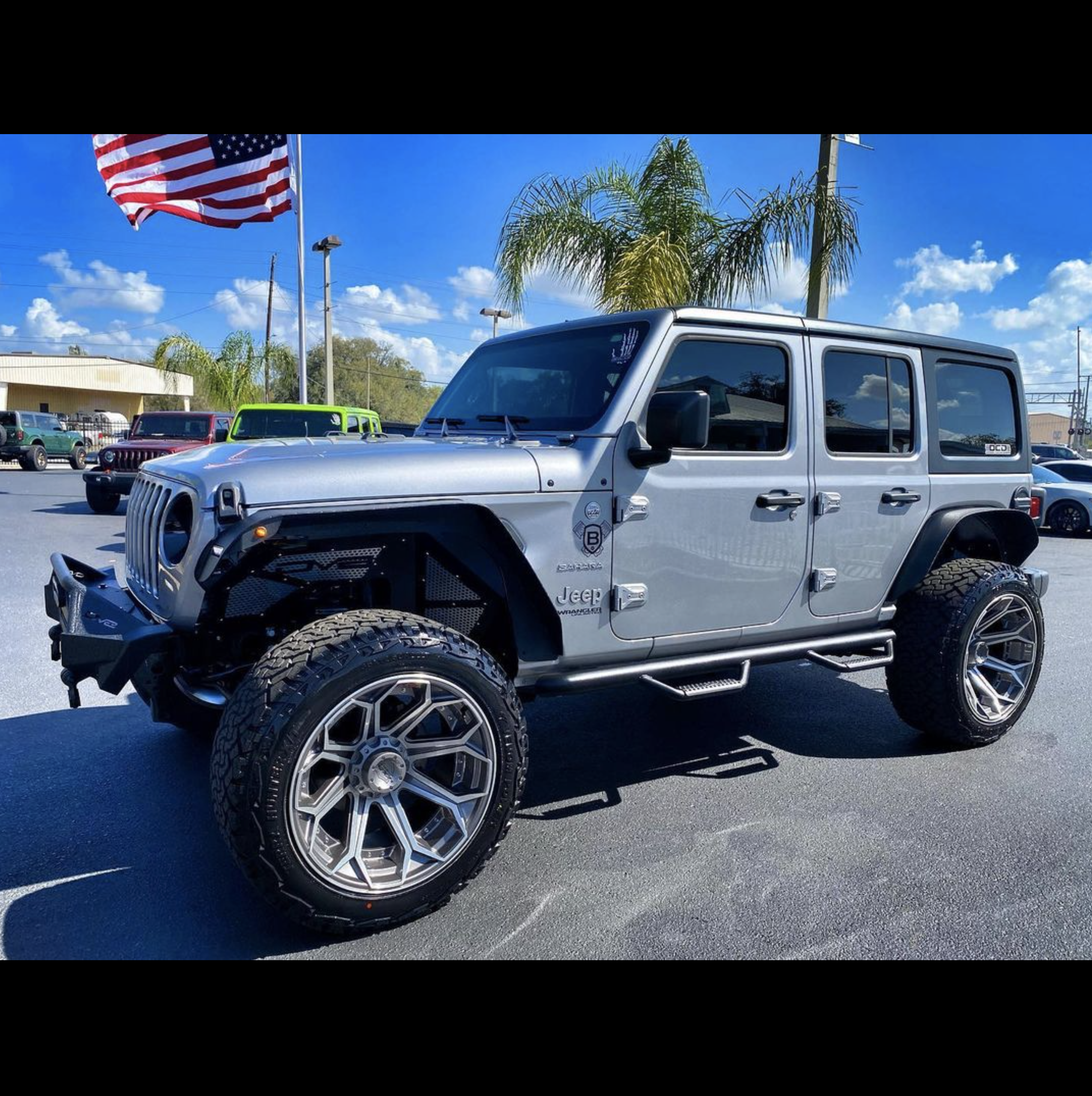Off Road Wheels for Grey Jeep Wrangler