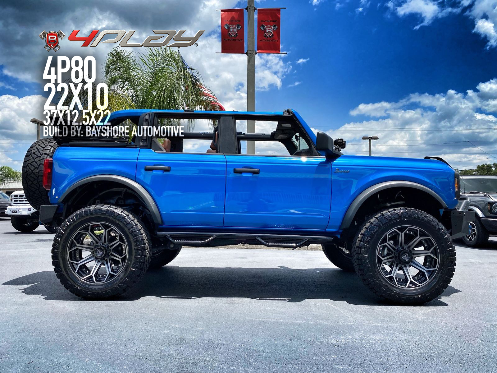 Off Road Wheels for Blue Ford Bronco