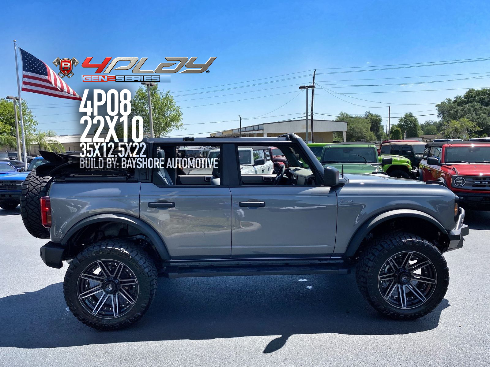 Off Road Wheels for Grey Ford Bronco