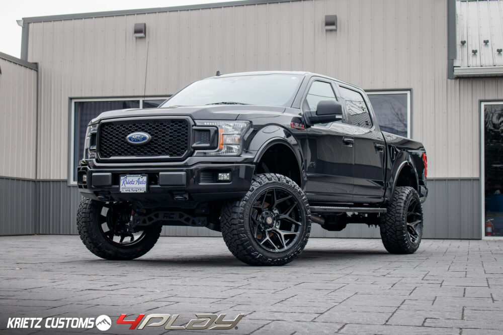 FORD F150 4PLAY WHEELS RIMS 4P06 22X12 35X12.5X22 NITTO TIRES 6 INCH ROUGH COUNTRY LIFT BY KRIETZ CUSTOMS